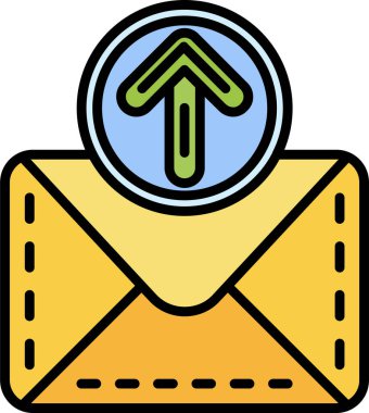 Zarf. Web simgesi basit illüstrasyon