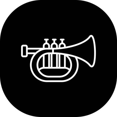 Trompet simge vektör çizim