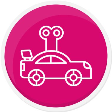 - Araba. Web simgesi basit illüstrasyon