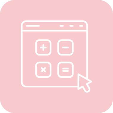 Hesap makinesi simgesinin vektör illüstrasyonu