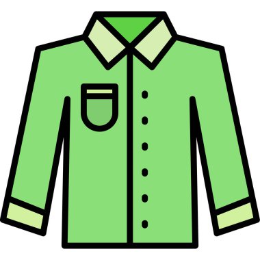 giysi ceketi simgesi dosya ana hatları tarzında