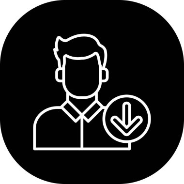 Vektör Adam Simgesi illüstrasyonu