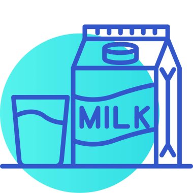 süt ikonu vektör illüstrasyonu