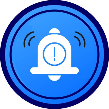 Alarm zili mavi bir çemberde