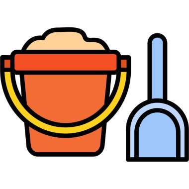 kova temizleme servisi simgesi - taslak biçimi