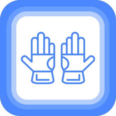 Eldiven simgesi vektör illüstrasyonu