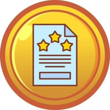 Rozet simge vektör çizim