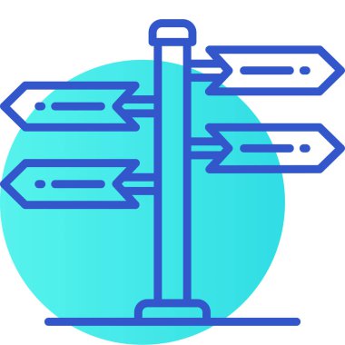 Yön ok ikonu vektör illüstrasyonu