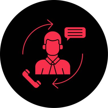 çağrı merkezi simgesi, vektör illüstrasyonu