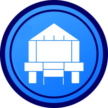 Bir ev simgesinin vektör illüstrasyonu