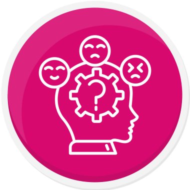 Soyut grupta izole edilmiş beyin simgesi