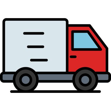 dağıtım kamyonu vektör simgesi