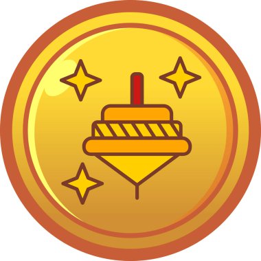 Altın simgenin vektör illüstrasyonu