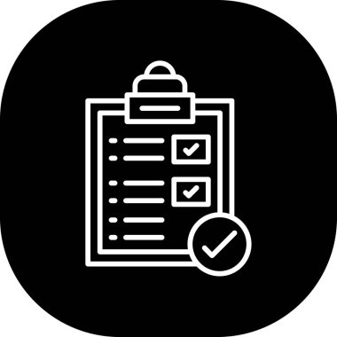 kontrol listesi simgesi vektör illüstrasyonu