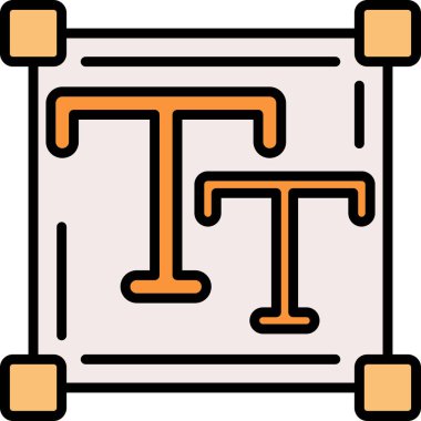 Web için t harfinin vektör illüstrasyonu