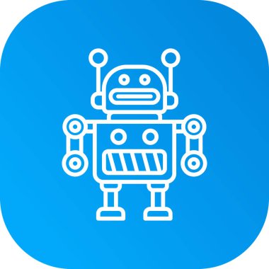 Robot simgesinin vektör illüstrasyonu
