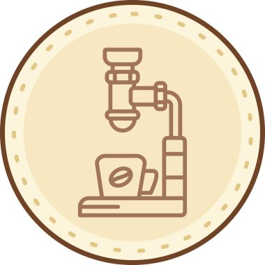 Kahve makinesi simgesinin vektör illüstrasyonu