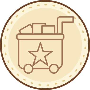 Sepet ikonu vektör illüstrasyonu