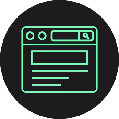 tarayıcı simgesi vektör illüstrasyonu