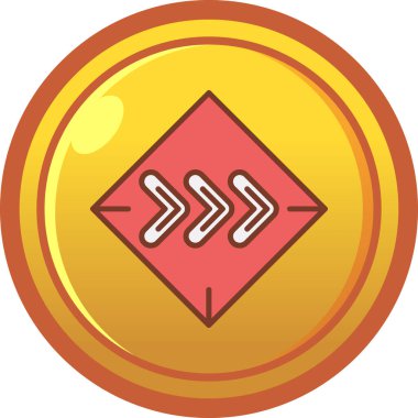 Altın simgenin vektör illüstrasyonu