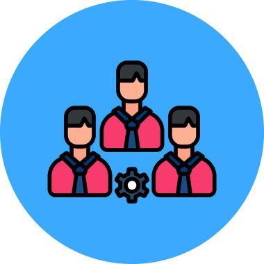 Ekip çalışması simge vektör çizim