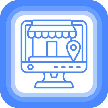 İnternetten alışveriş. Web simgesi