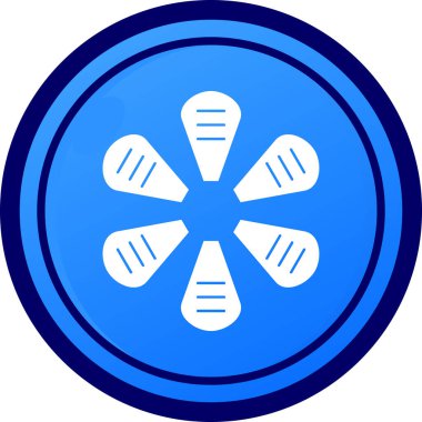 Beyaz arka planda izole edilmiş mavi çizgi şeker ikonu. Cadılar bayramı partin kutlu olsun. Mavi daire düğmesi. vektör illüstrasyonu