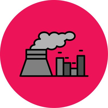 Fabrika simgesi vektör illüstrasyonu