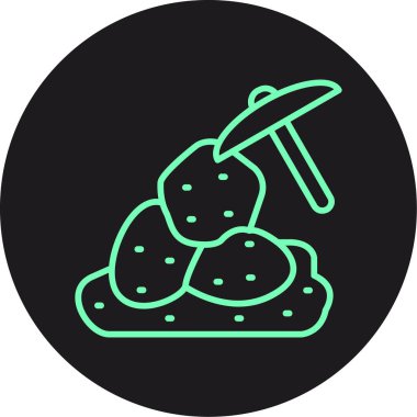 Kürekli bir şapkanın ikonunun vektör çizimi