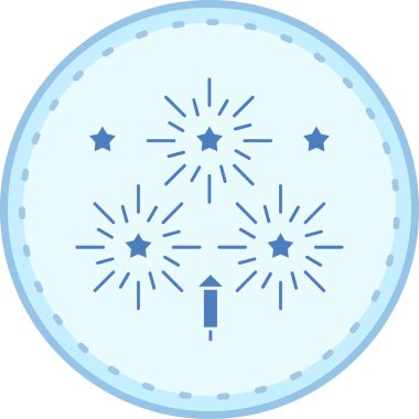 Bir havai fişek simgesinin vektör çizimi