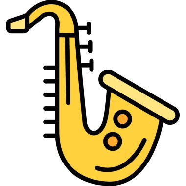 Trompet. Web simgesi basit illüstrasyon