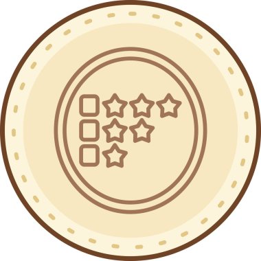 Bir yıldız simgesinin vektör illüstrasyonu