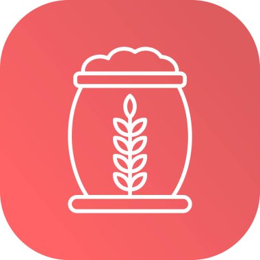 Uzun gölgeli beyaz çizgi buğday ikonu. Kulaklı çavdar ekmeği. Buğday kulakları. vektör.