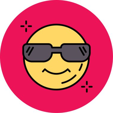 Güneş gözlüğü. Web simgesi basit illüstrasyon