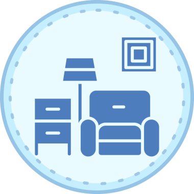 Kanepe. Web simgesi basit illüstrasyon