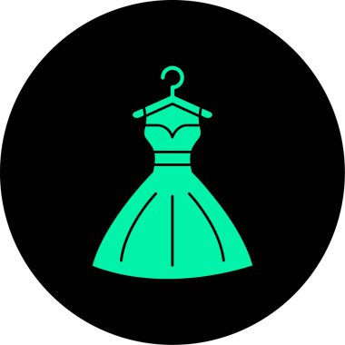 Askısı olan bir elbisenin vektör çizimi