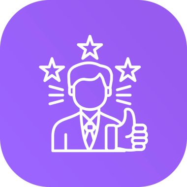 Yıldız simgesi olan bir adamın vektör çizimi