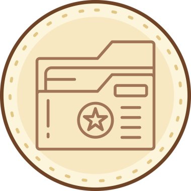 Rozet. Web simgesi vektör illüstrasyonu