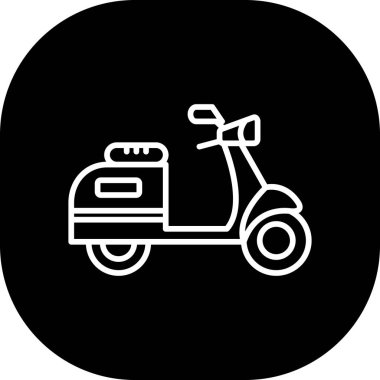 motosiklet simgesi vektör illüstrasyonu