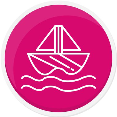 Tekne. Web simgesi basit illüstrasyon