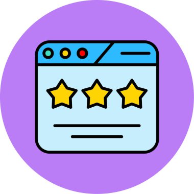 Geribildirim derecelendirme simgesi, modern tasarım vektör çizimi