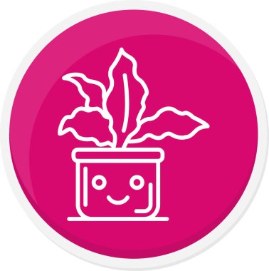 Çiçek simgesinin vektör illüstrasyonu