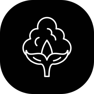 Bir ağaç simgesinin vektör illüstrasyonu