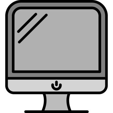 Bilgisayar. Web simgesi basit illüstrasyon