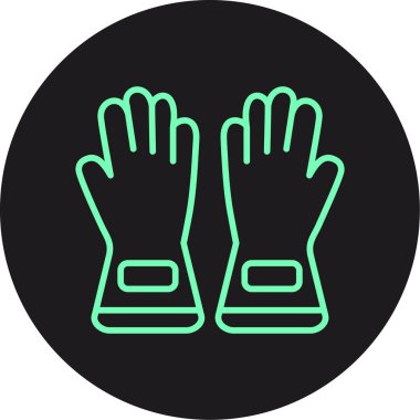 vektör eldiven simgesi, vektör, illüstrasyon