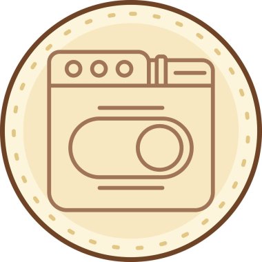 Bir kamera simgesinin vektör illüstrasyonu