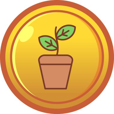 bitki simgesi, vektör illüstrasyonu