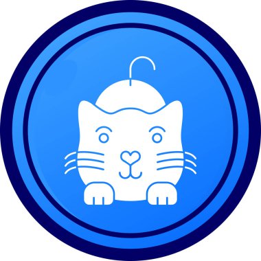 Çizgi Kedisi simgesi beyaz arkaplanda izole edildi. Renkli taslak konsepti. Vektör.