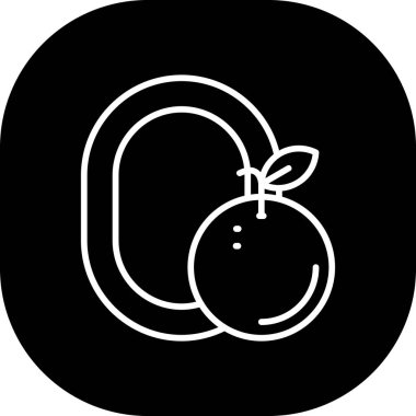 O simgesi, vektör illüstrasyonu basit tasarım