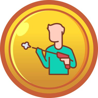 Altın sikke ile hedefin vektör çizimi